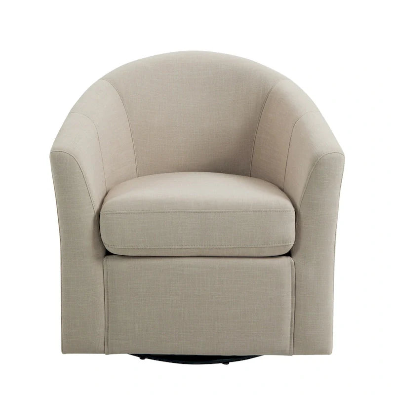 Set of 2 Modern Upholstered Swivel Barrel Chair Living Room Accent Chair – Image 19