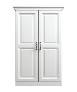 Armoire panneau 180x90x45 cm - blanc - adapté au salon - style classique
