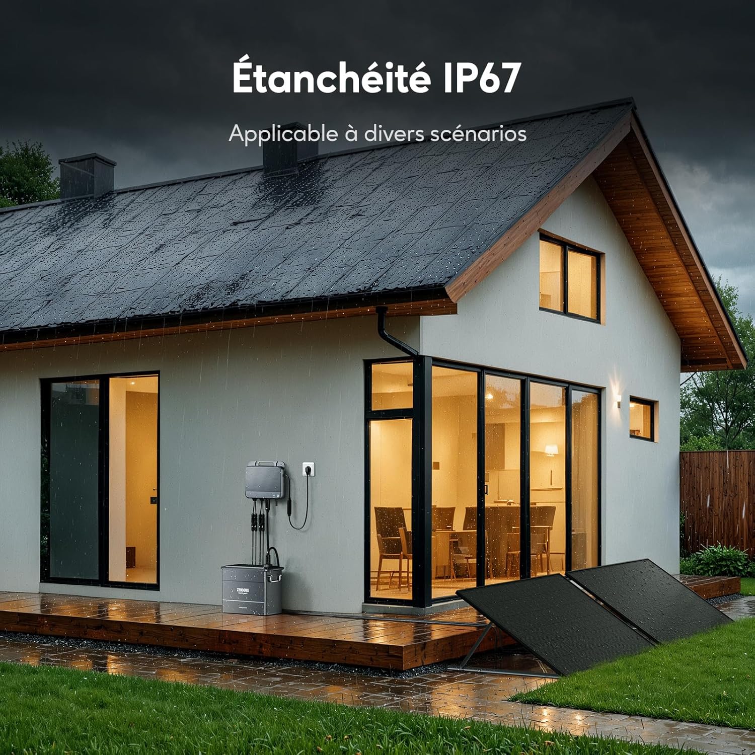 Zendure SolarFlow 800 Micro-onduleur Hybride Intelligent 1200W MPPT, Puissance AC bidirectionnelle de 800 W, avec Panneau solaire Bi-facial 1118W, avec AB2000X Batteries (Installation Facile) – Image 7