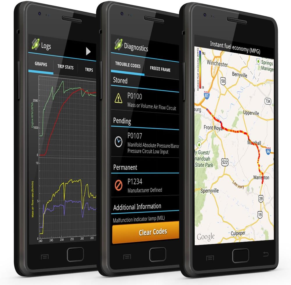 OBDLink LX Adaptateur OBD2 Bluetooth 3.0 pour Android, Compatible Motoscan, Torque, Hybrid Assistant, Scanner de diagnostic OBD II – Image 4