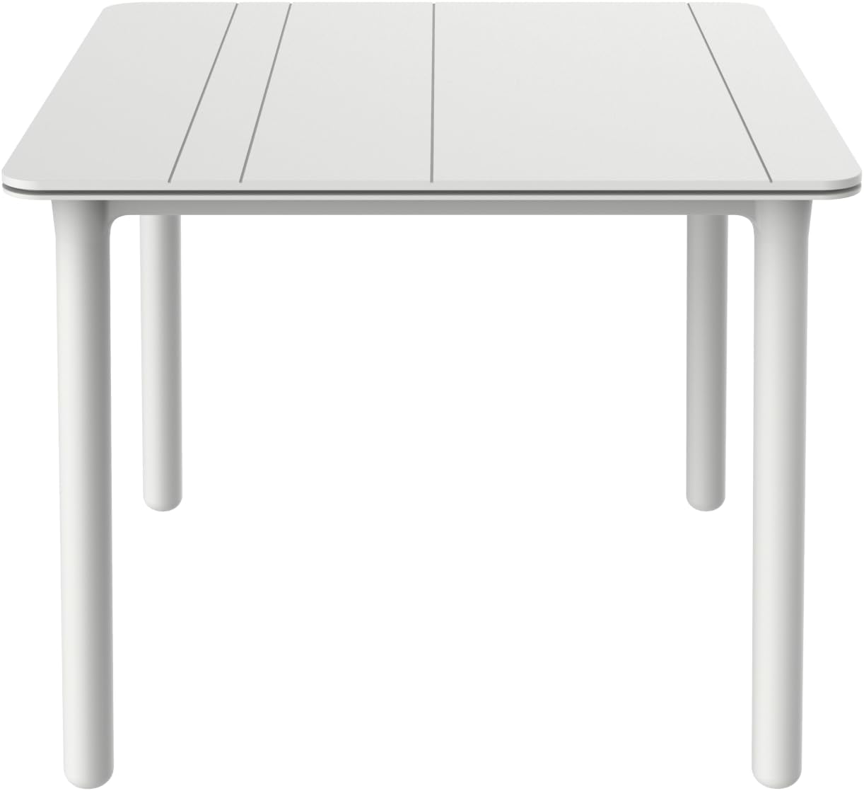 Resol Noa Table carrée Intérieure, Extérieur 90x90 | Jardin, terrasse, Balcon, Salon, Cuisine, Salle à Manger | Design, léger, Polyvalent | 2-4 Personnes | Pied Blanc - Panneau Blanc