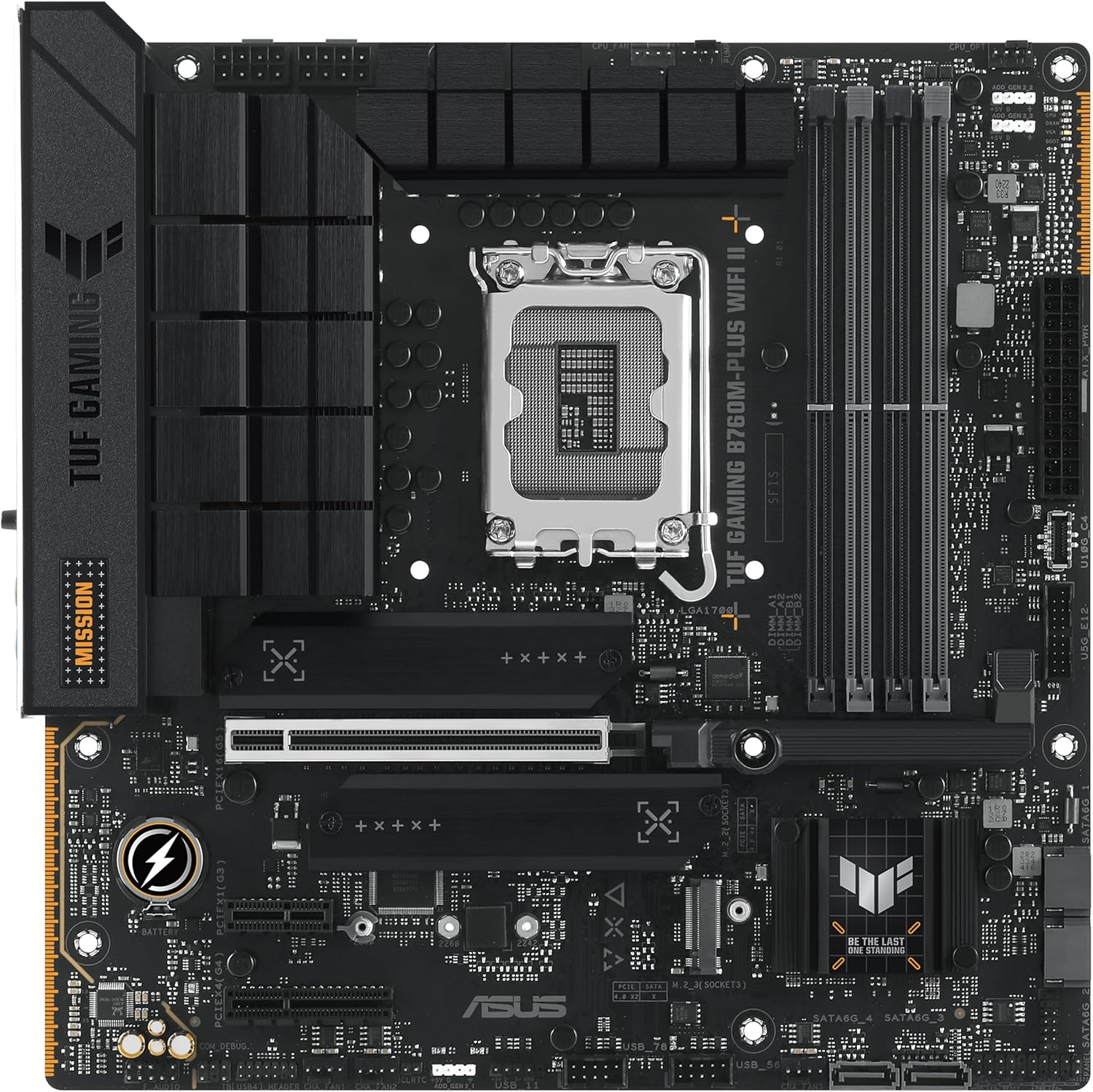 TUF Gaming B760M-PLUS WiFi II Carte mèreB760 LGA 1700 mATX (PCIe 5.0, M.2, DDR5, WiFi 6E, Antenne Q, Realtek 2,5 Go Ethernet, DP, HDMI, SATA 6 Gbps, USB Type-C, Thunderbolt 4, Aura Sync) – Image 9