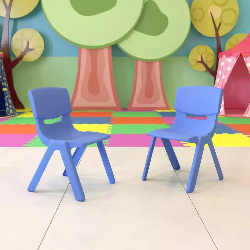Flash Furniture 10 Pack Plastic Stackable School Chair with 13.25 Seat Height – Image 5