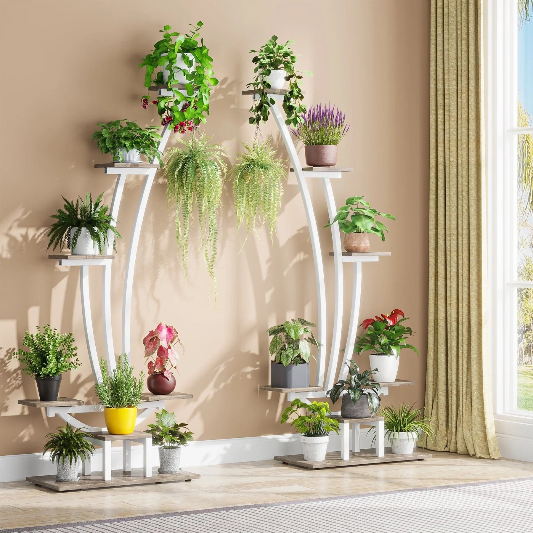 Indoor Plant Stand, 6-Tier Flower Rack for Home Garden- Set of 2 – Image 4