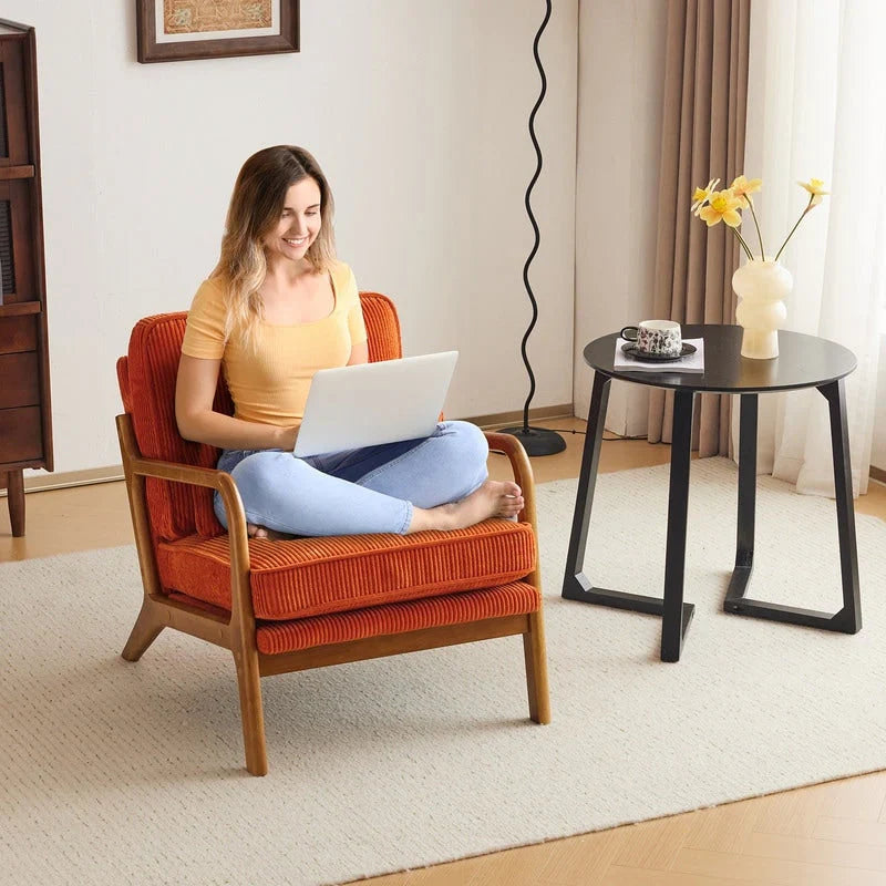 Mid Century Modern Upholstered Accent Chair – Image 16