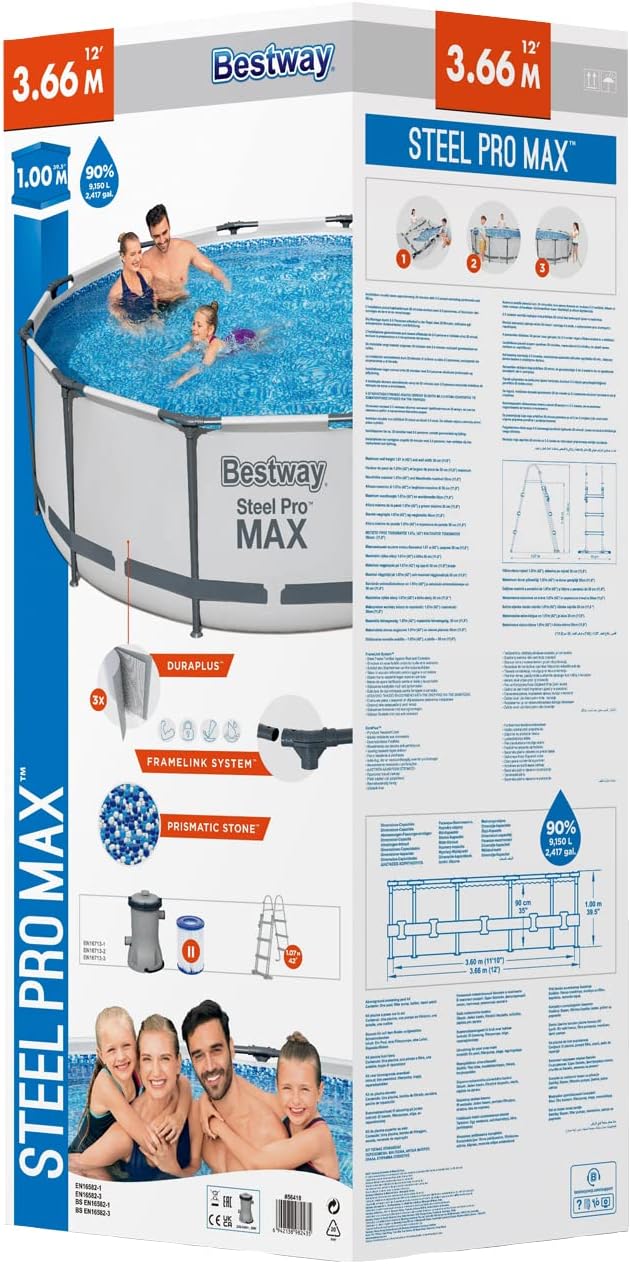 Bestway Steel Pro Max Kit Piscine Hors Sol 3,66 x 1,00 m – Image 2