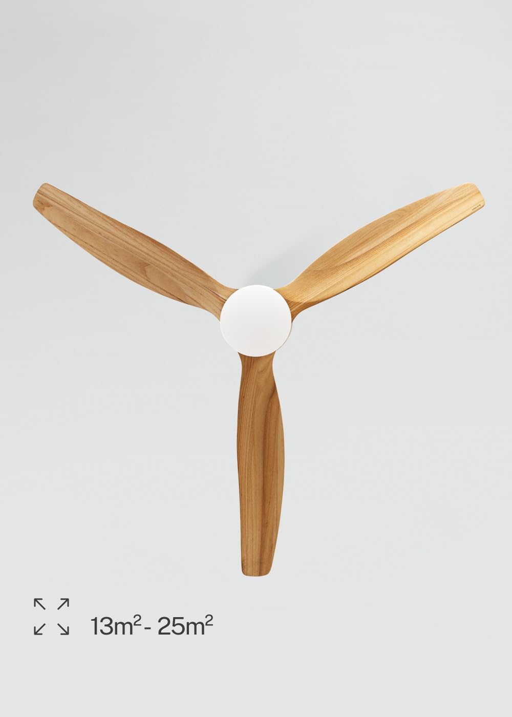 CREATE / WINDCALM CONCRETE/Ventilateur de plafond blanc bois clair avec télécommande / 40W, Carcasse en plâtre personnalisable, Ø132 cm, programmable, fonction été-hiver, lumière LED 3 températures – Image 7