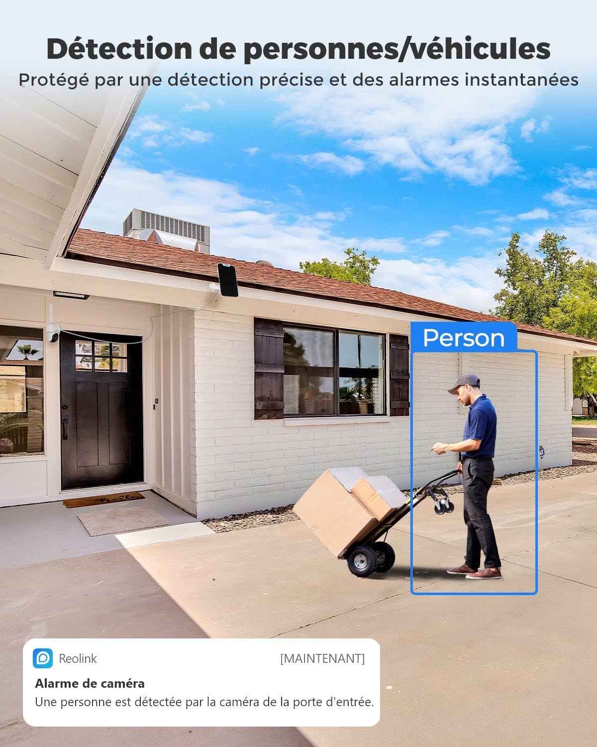 Reolink 3G/4G LTE Camera Surveillance Extérieure avec Carte SIM+microSD 32Go, 5MP Caméra Solaire PT, Détection Intelligente, Vision Nocturne Couleur, Audio Bidirectionnel, Go PT Plus+Panneau Solaire – Image 6