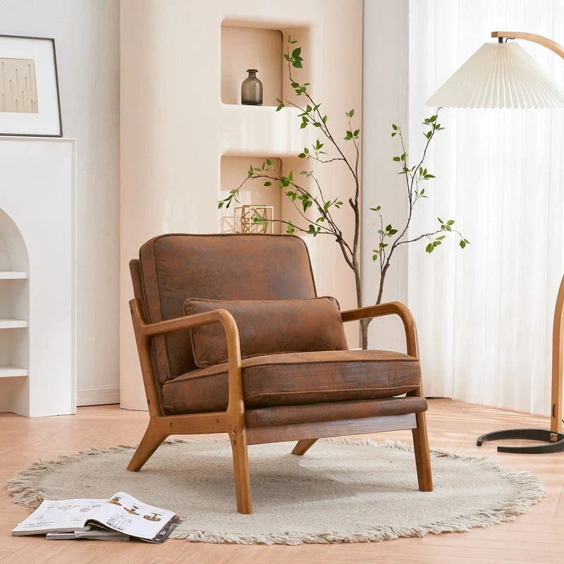 Mid Century Modern Upholstered Accent Chair – Image 46