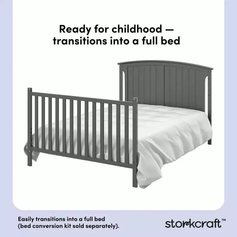 Storkcraft Steveston 5-in-1 Convertible Crib and Changer with Drawer – Image 2
