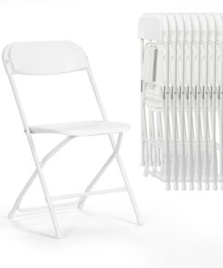 10 Pack Plastic Folding Chair 350lb. Capacity for Events Office Wedding Party Picnic Kitchen Dining