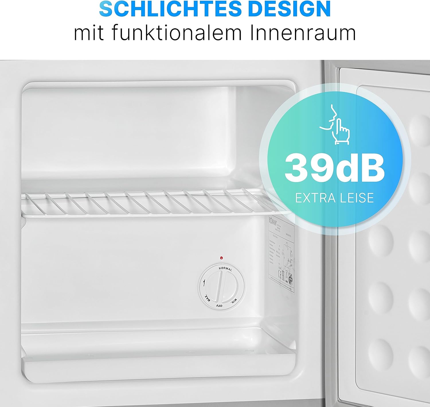 Bomann Congélateur Box 31L | Congélateur avec rangement à grille | fermeture de porte interchangeable et régulation de température en continu | Mini congélateur avec marquage 4 étoiles | GB 341.1 inox – Image 3