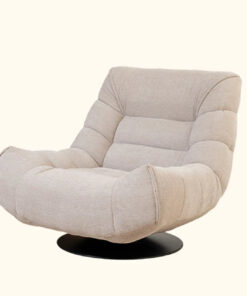 Alternative view of Yellow Trufted Chenille Fabric Swivel Accent Chair