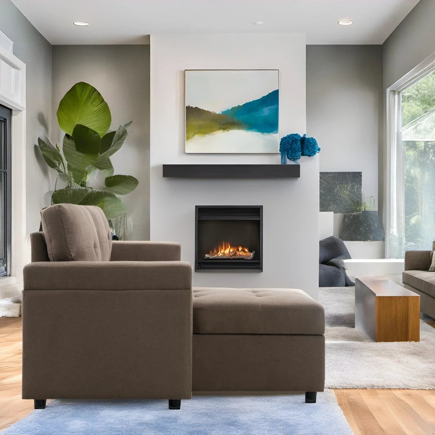 Convertible Reversible Sectional Sofa with Pull-Out Sleeper Bed, Hidden Storage Chaise, and Durable Legs – Image 118