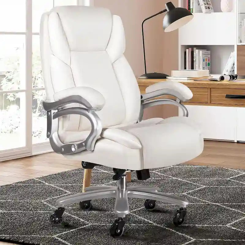 Bossin Big and Tall Executive Office Chair,500LBS Adjustable Lumbar Support Ergonomic Chair with High Back PU Leather Computer – Image 23
