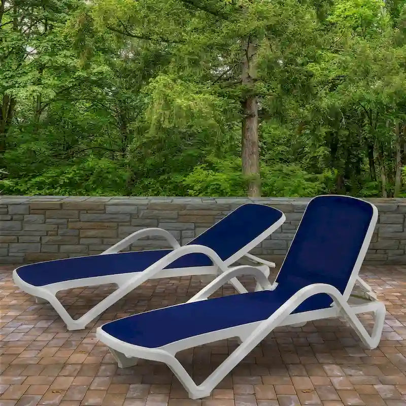 Plymouth Collection All Weather Sling Chaise Lounge Pair - 77 inches – Image 2
