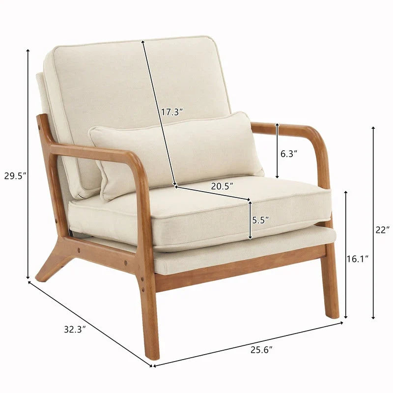 Mid Century Modern Upholstered Accent Chair – Image 29