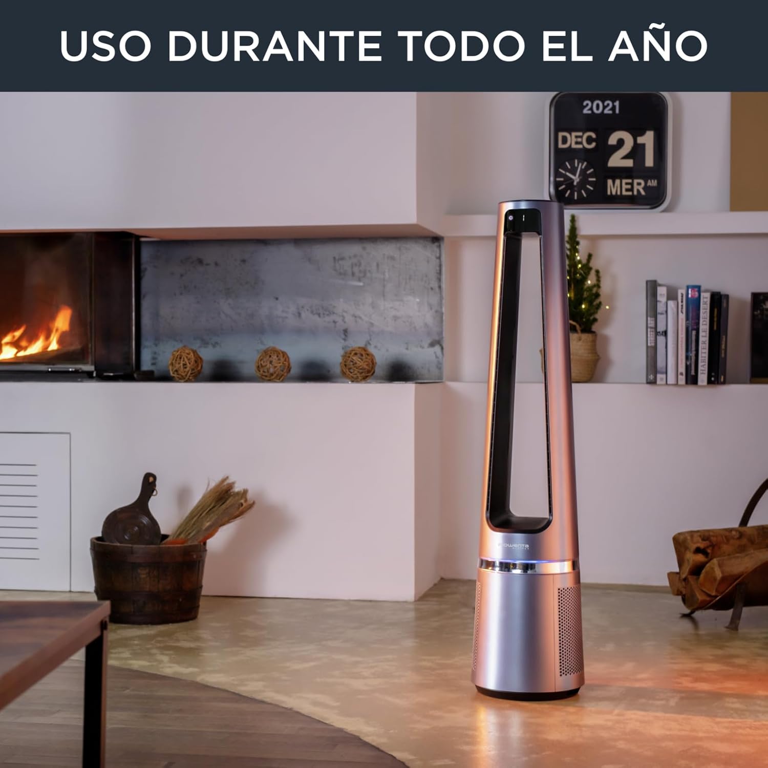 Rowenta Eclipse 2-en-1 Ventilateur purificateur, Ventile et filtre l'air, Particules fines, 32 dB (A), Puissant, Oscillation, 12 vitesses, Minuteur, Départ différé QU5030F0 – Image 8