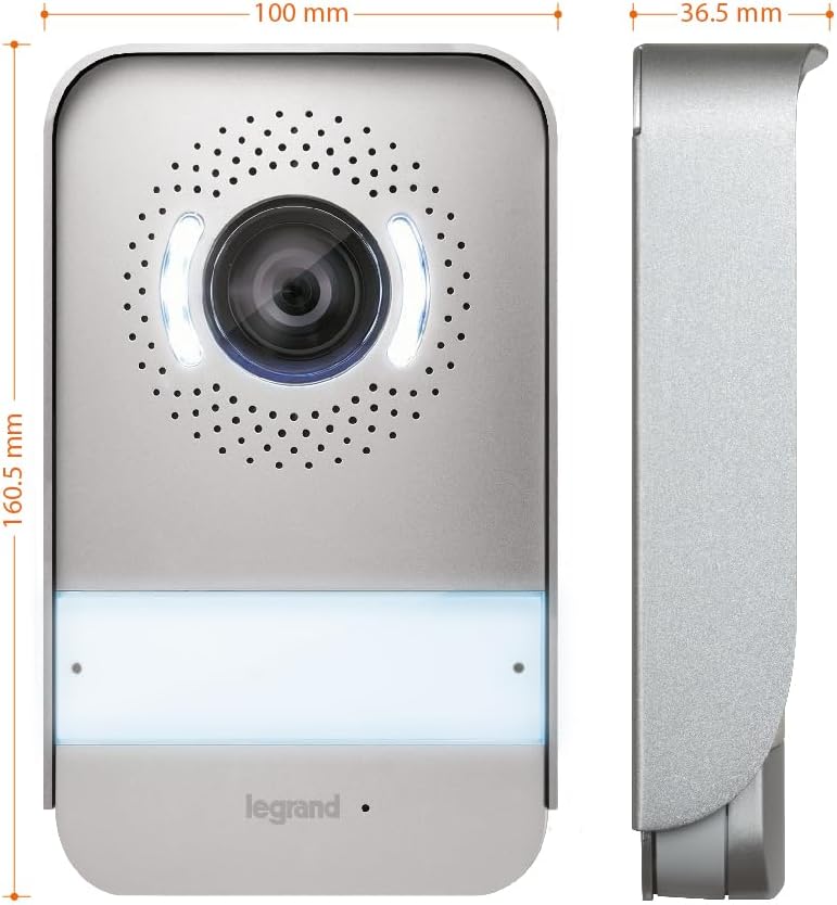 LEGRAND, Easykit Essential 367915 Kit d'interphone vidéo avec connecteur 2 fils, moniteur couleur 7 et caméra grand angle 1/2, kit de maison familiale, extensible, alimentation encastrée en ligne, – Image 6