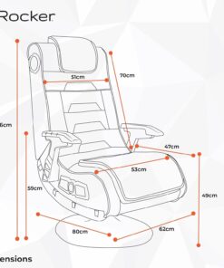 Alternative view of X Rocker Pro 4.1 Fauteuil de jeu et de divertissement, fauteuil TV et musique, avec système audio 4.1 vibration