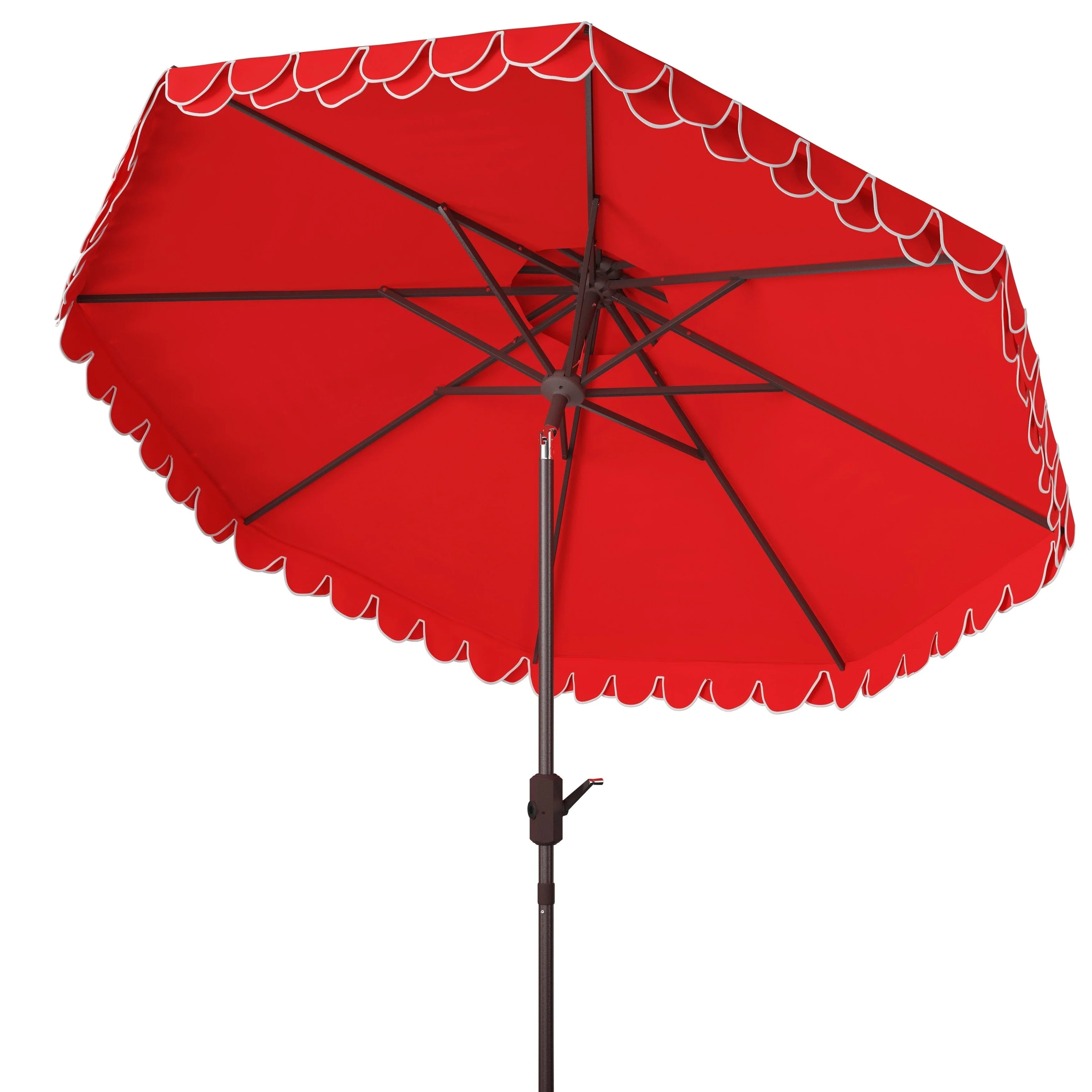 SAFAVIEH Outdoor Kjerstin Valance 9Ft Double Top Umbrella – Image 37
