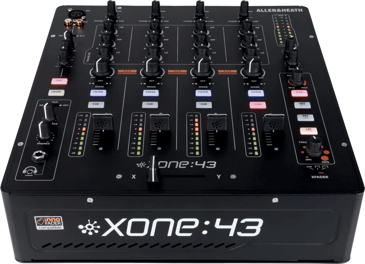 Allen & Heath Xone:43 4channels 20 - 20000Hz Noir - Tables de mixage audio (4 canaux, 24 bit, 20 - 20000 Hz, 20 dB, 0,05%, 3,5 mm) – Image 3