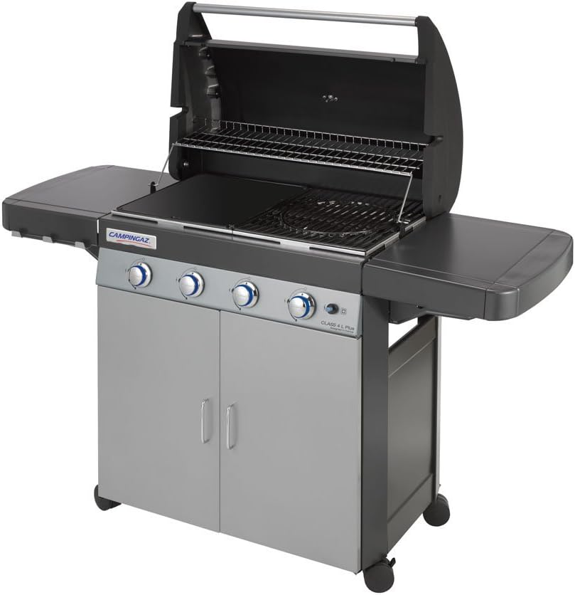 Campingaz Barbecue à gaz Class 4 L Plus, 4 brûleurs, Puissance 12.8kW, Système de nettoyage facile InstaClean, Grille et plancha en fonte double émaillage, 2 tablettes latérales – Image 3