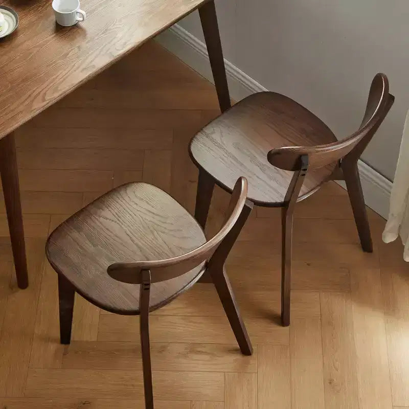 MAYEERTY Set of 4 Oak Solid Wood Dining Chairs, Wooden Chairs for Kitchen Dining Room Living Room – Image 2