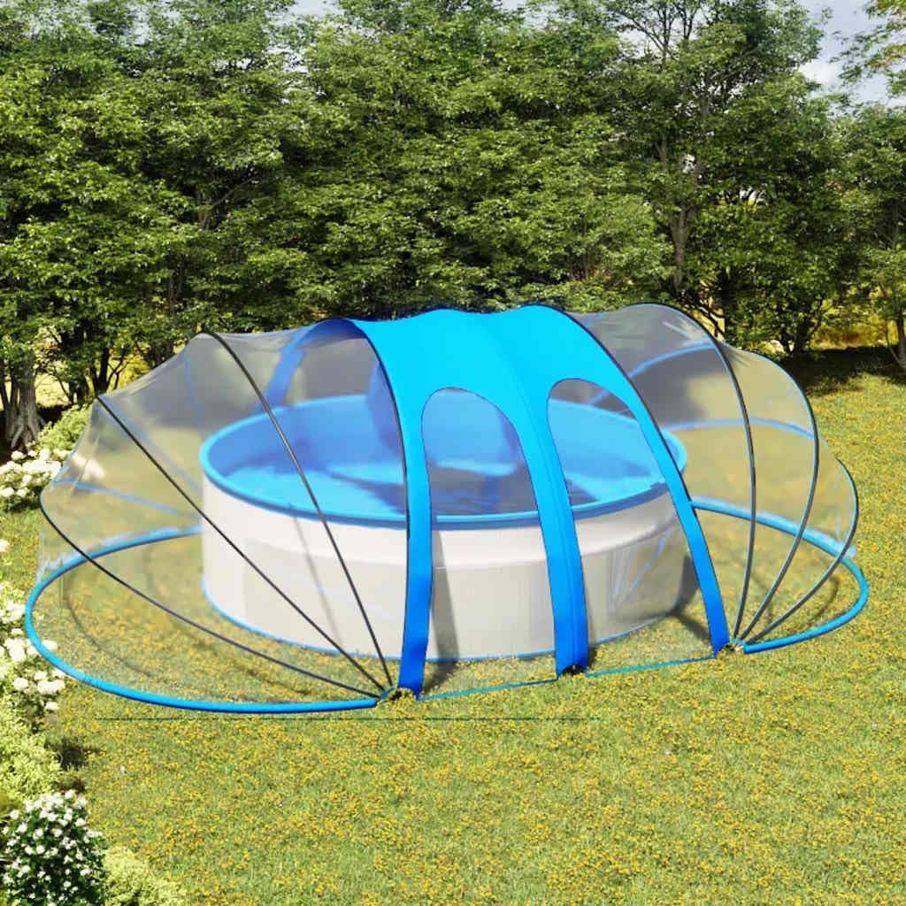 vidaXL Dôme de Piscine Ovale Couverture de Piscine Pavillon de Piscine Tente de Piscine Jardin Extérieur Arrière-Cour 620x410x210 cm – Image 3