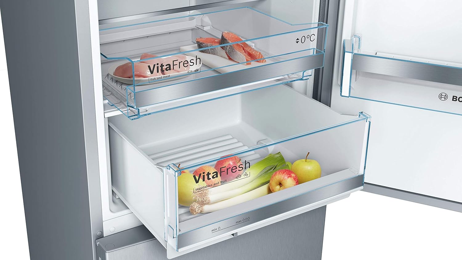 Bosch KGE398IBP - Série 6, Réfrigérateur combiné pose-libre, 201 x 60 cm, Inox anti trace de doigts – Image 4