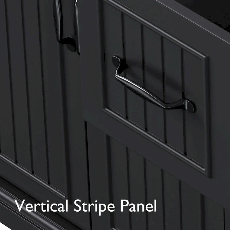 Expandable Drop-Leaf Kitchen Island, Kitchen Cart on 4 Wheels with Power Outlet, Moveable Island Table with 2 Door & 6 Drawers – Image 15