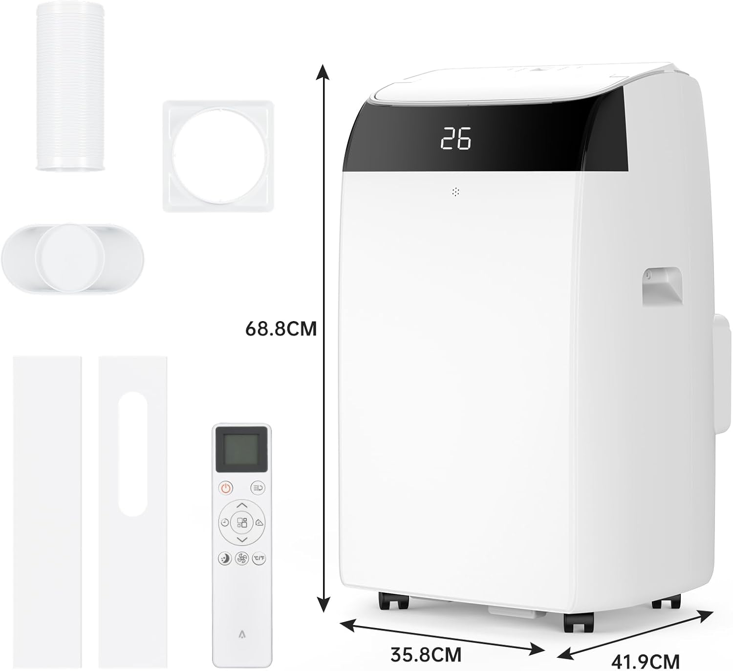 Garvee Climatiseur Mobile 12000 BTU, 4 En 1 Avec Mode Nuit, Timer 24H - Refroidit Jusqu'à 50 M² - Pour Bureau, Chambre, Camping-Car - Énergie a, Silencieux – Image 7
