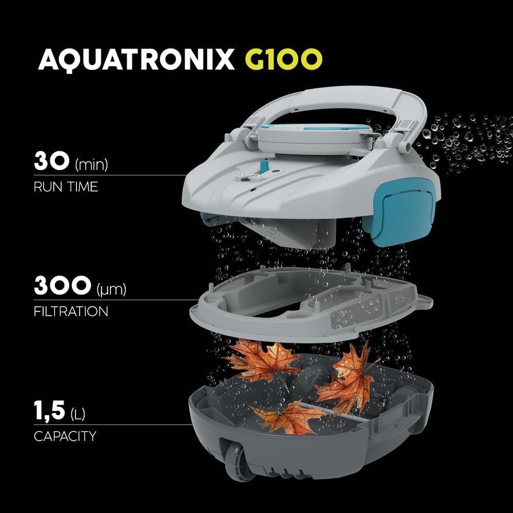 Bestway Robot aspirateur de Piscine Automatique AquaTronix G100-27 cm x 24,4 cm x 15,5 cm - Gris/Vert – Image 5