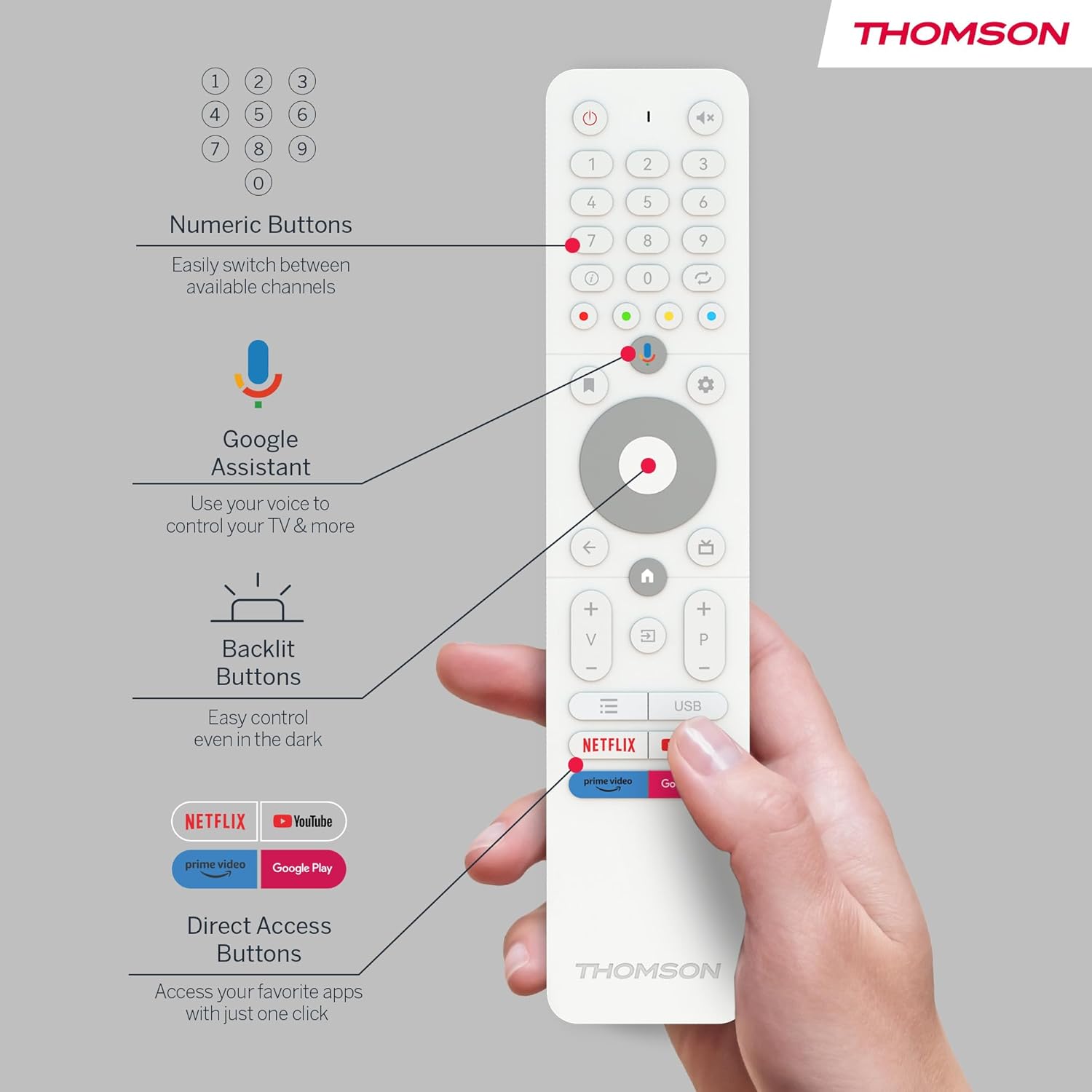 THOMSON Go TV 32 Pouces (81 cm), téléviseur Android Portable – HD Ready (1366x768), Commande vocale, Netflix, Disney,Google,Bluetooth 5.1, Wi-FI, Fonction Hotspot, autonomie Jusqu’à 4 Heures – Image 8