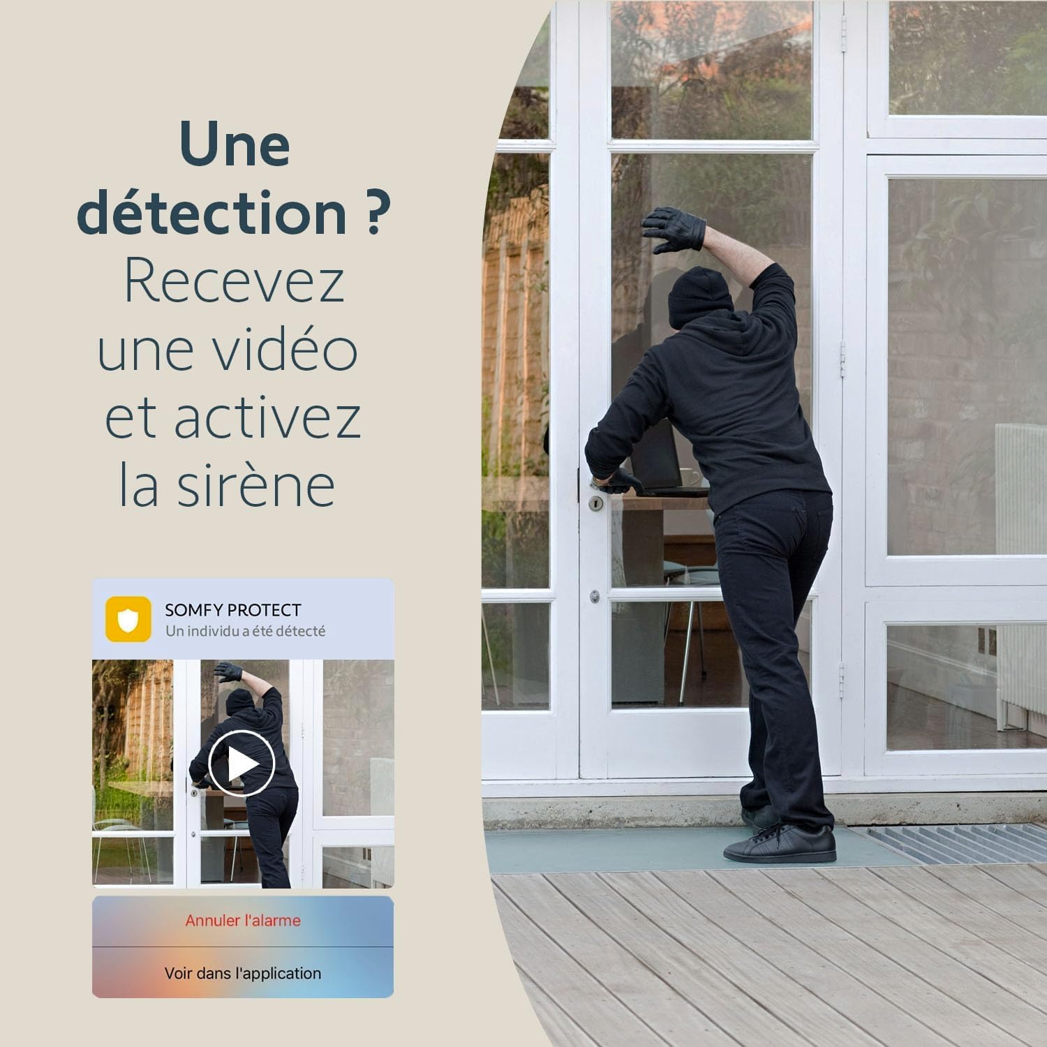 somfy 1875340 – Pack de 2 Outdoor Camera 2 Blanches, Caméras avec détection de Mouvement Intelligente, Sirène intégrée de 110 DB, Branchement Possible sur Un luminaire existant, Images Full HD 1080p – Image 5