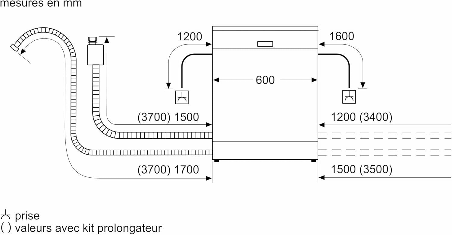 Bosch SMS4EMW01E - Série 4 - Lave-vaisselle Pose-libre - 60 cm - 14 couverts - Silence Plus 42 dB - Blanc – Image 8