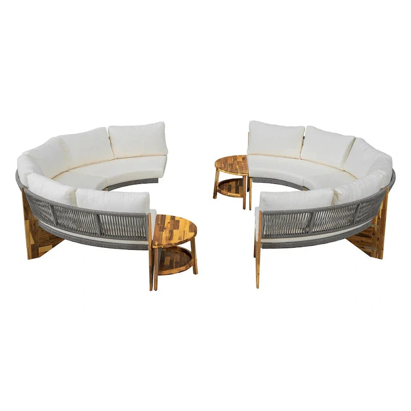 6-Person Outdoor Seating Group with Cushions & 1Coffee Table – Image 21
