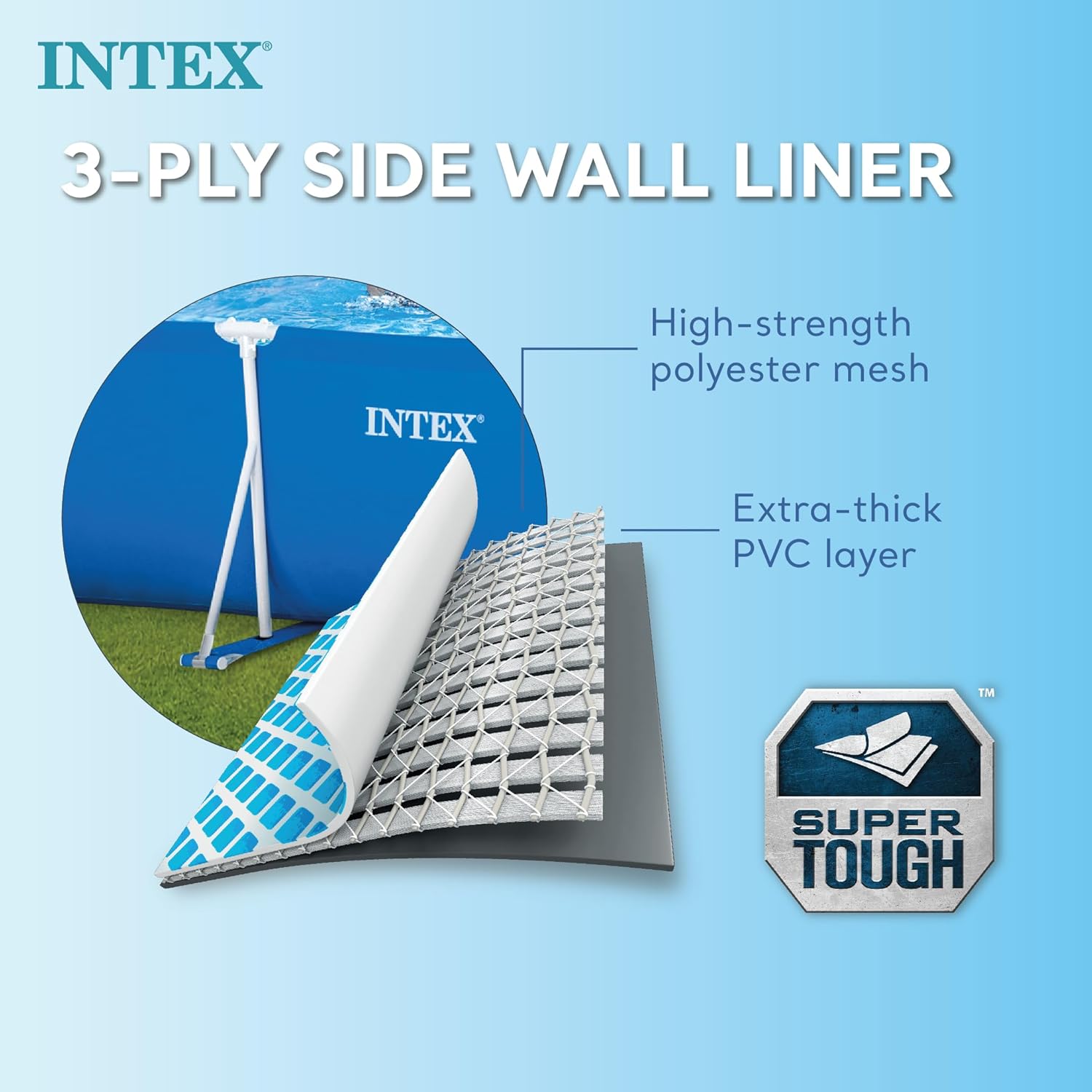 Intex Piscine Metal Frame Junior rectangulaire Tubulaire (l) 2,20 x (l) 1,50 x (h) 0,60m – Image 6
