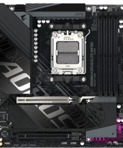 Alternative view of GIGABYTE B850M AORUS Elite WIFI6E Carte mère - Processeurs AMD Ryzen série 9000, VRM numérique 12+2+2 Phases, jusqu'à 8200 MHz DDR5 (O.C.), 1x M.2 PCIe 5.0 + 1x M.2 PCIe 4.0, Wi-FI 6E, LAN 2.5 GbE