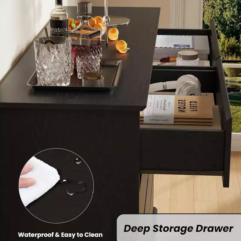 8-Drawer Storage Cabinet, Chest of Drawers with Deep Drawers, Large Wide-Top Closet for Living Room, Hallway, Children's Room – Image 7