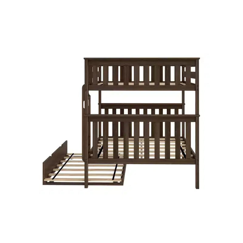 Max & Lily Full over Full Bunk Bed with Trundle Bed – Image 28