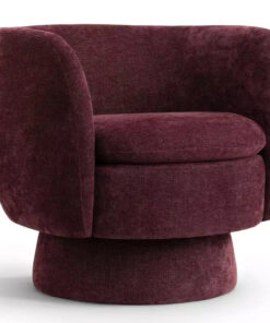 Alternative view of Set of 2 Modern Swivel Barrel Chair with Upholstered Fabric, 360 Rotating Accent Lounge Chair for Living Room, Bedroom-Panipeachy