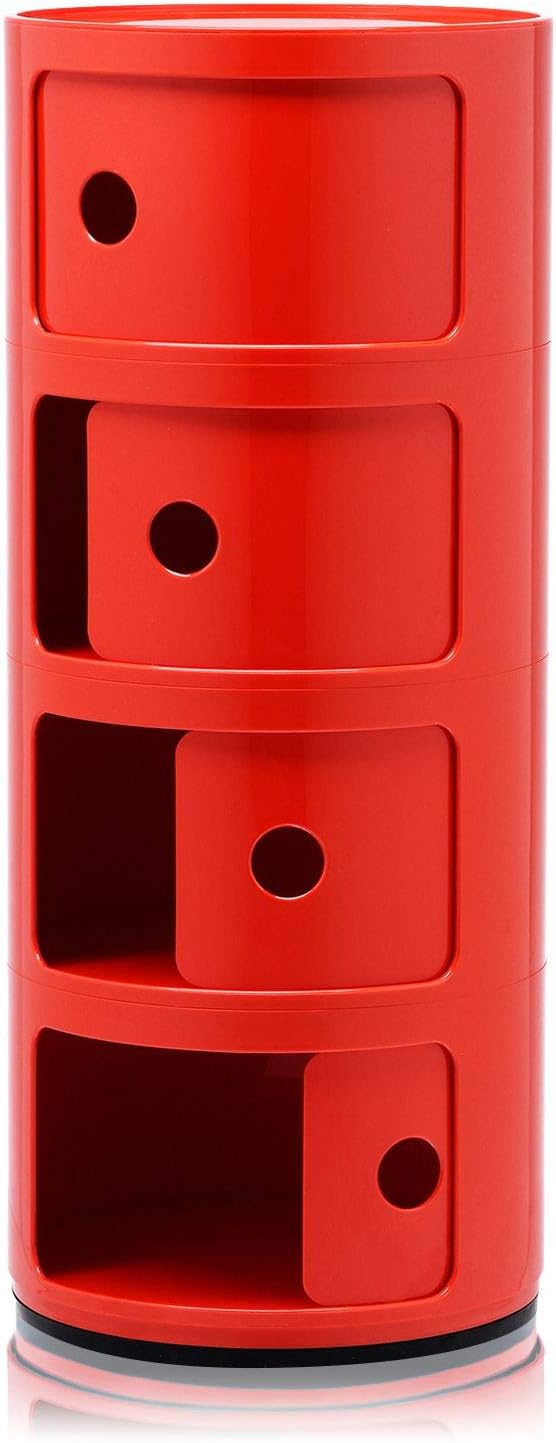 Kartell Componibili, Conteneur 4 éléments, Rouge, Base ronde – Image 2