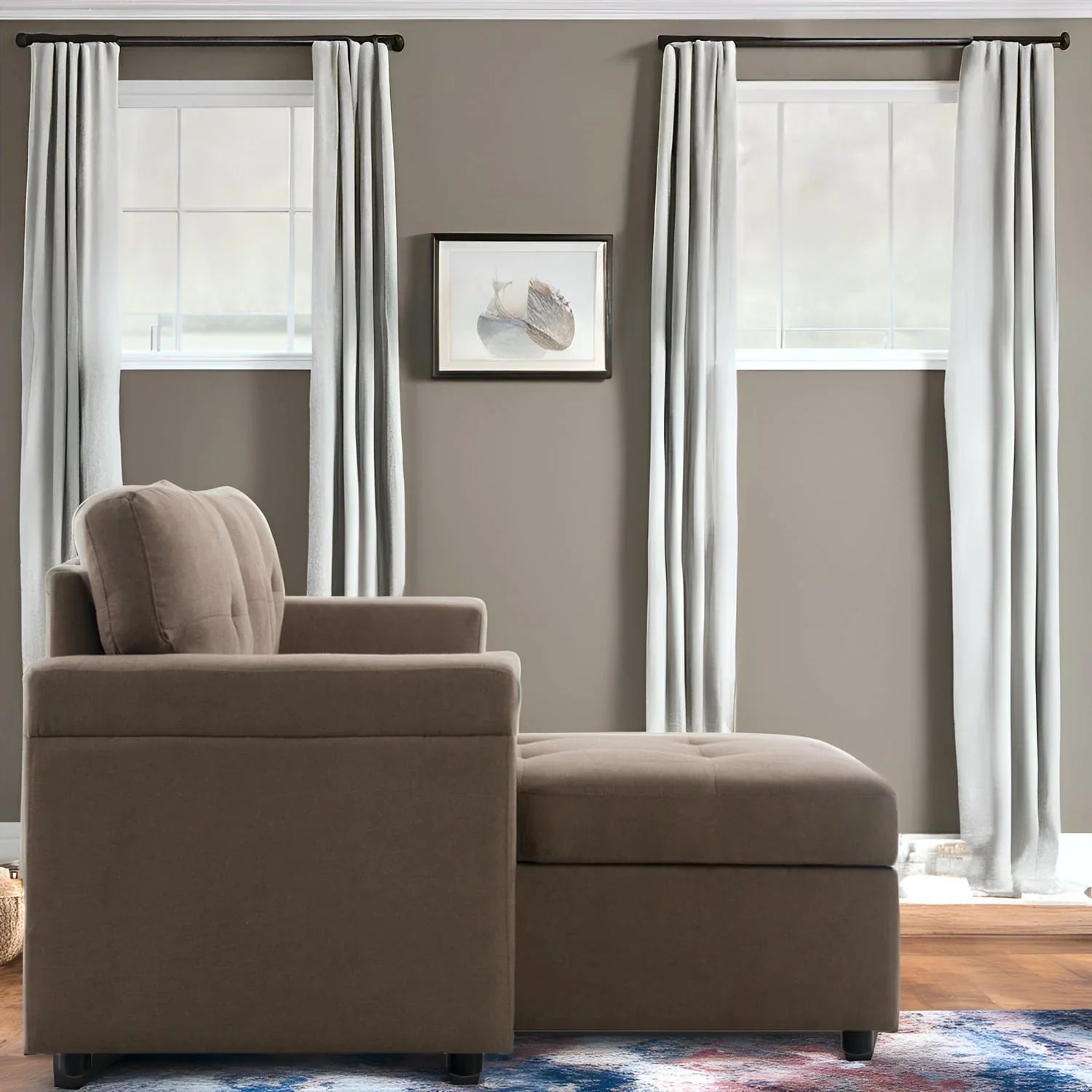 Convertible Reversible Sectional Sofa with Pull-Out Sleeper Bed, Hidden Storage Chaise, and Durable Legs – Image 120