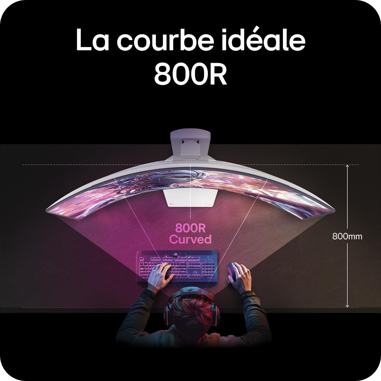 LG Ultragear 39GX90SA-W Ecran PC Gaming 39 - Dalle OLED résolution QHD (3440 x 1440), 1ms 240Hz, DisplayHDR400 True Black, DCI-P3 98.5 pour cent (CIE1976), FreeSync Premium, G-Sync Compatible – Image 10