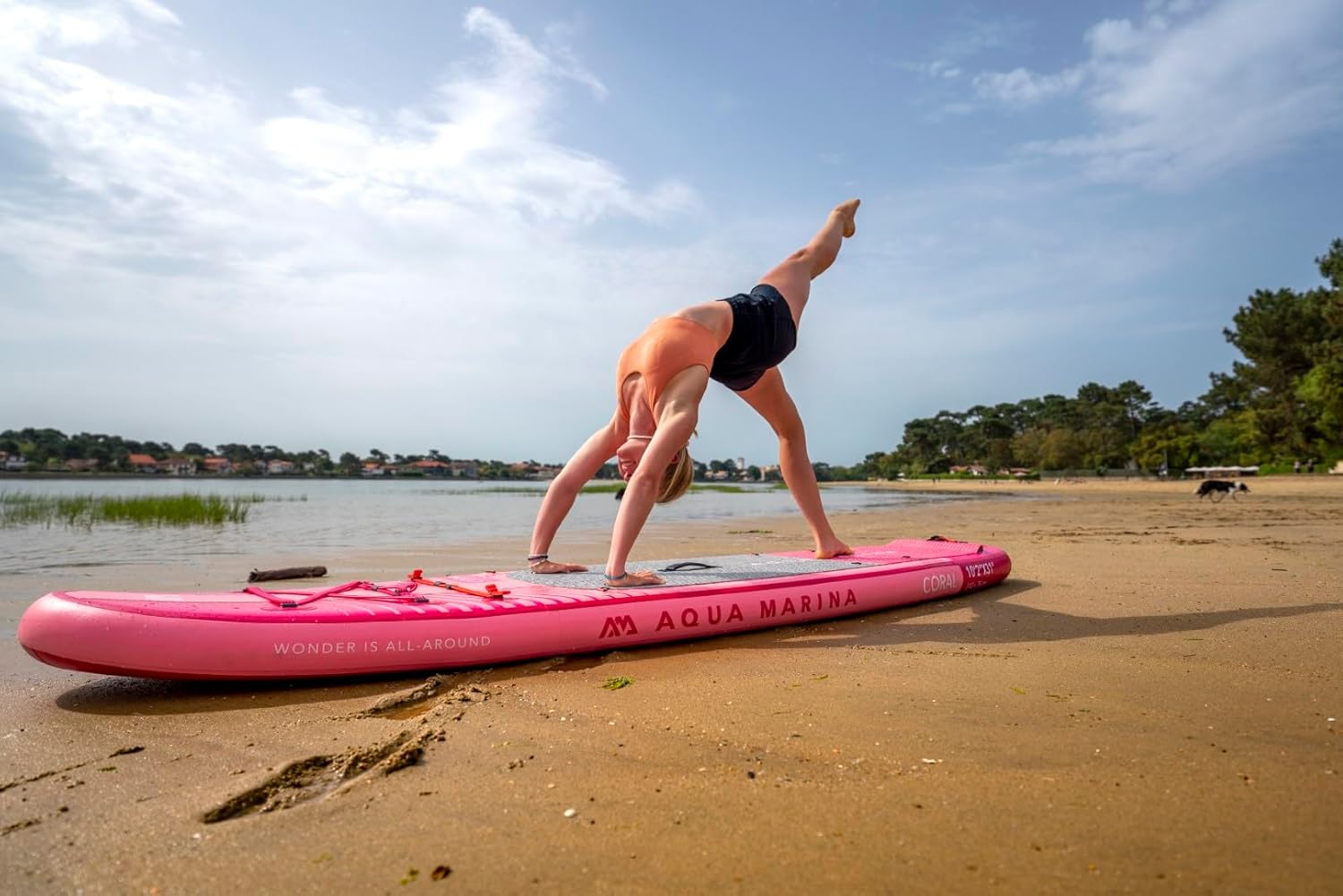 Aqua Marina Stand Up Paddle Coral 310 x 78 cm - Planche de SUP gonflable avec kit complet - Avec pagaie, pompe, sac à dos et aileron - Légère, stable et polyvalente – Image 9