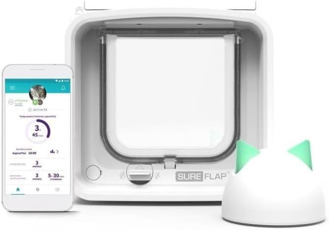 Sure PetCare | Chatière à Puce électronique Connect SureFlap avec Hub, Technologie DualScan, Compatible avec médaillon d'identification par radiofréquence et Puce, contrôle par Application – Image 4