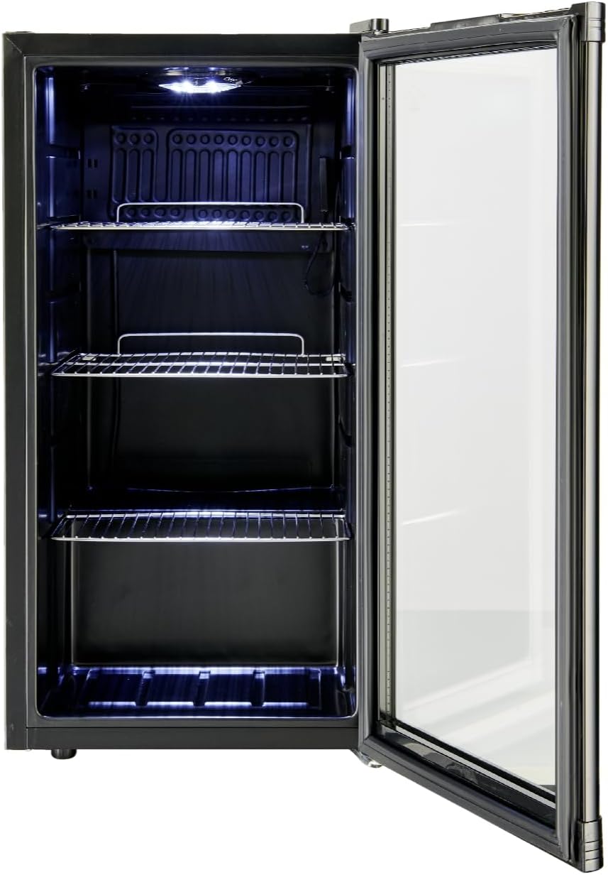 METRO Professional Réfrigérateur à boissons GPC1088, métal/verre, 43 x 49 x 83 cm, 88 L, réfrigération statique, noir – Image 6