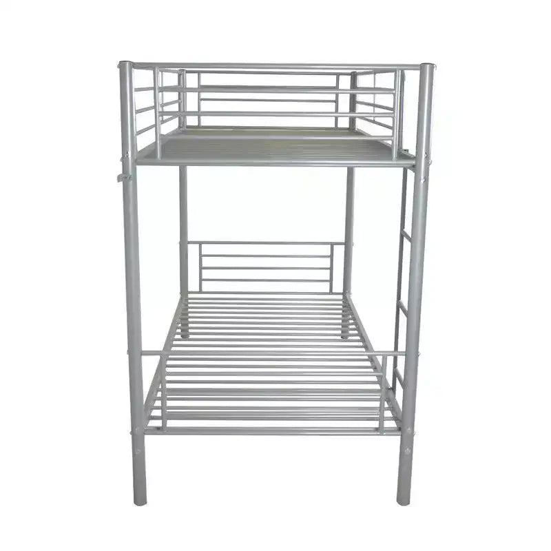 Karl Home Twin Over Twin Steel Bunk Bed Frame Ladder Bedroom Dorm Room for Kids Adult Children – Image 4
