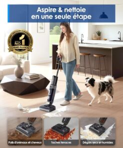 Alternative view of Tineco Floor One i6 Stretch Aspirateur Laveur sans Fil, Aspirateur Sec et Humide, Aspiration Puissante 20 kPa, portée à Plat 180°, Nettoyage Deux Bords, 40 Min d'autonomie, séchage 5 Min 85°C